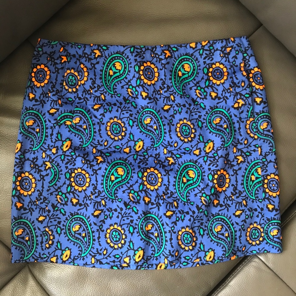 J Crew Floral paisley print Skirt with Pockets 4